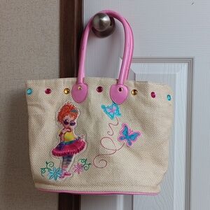 Fancy Nancy Disney Straw Tote Bag Purse